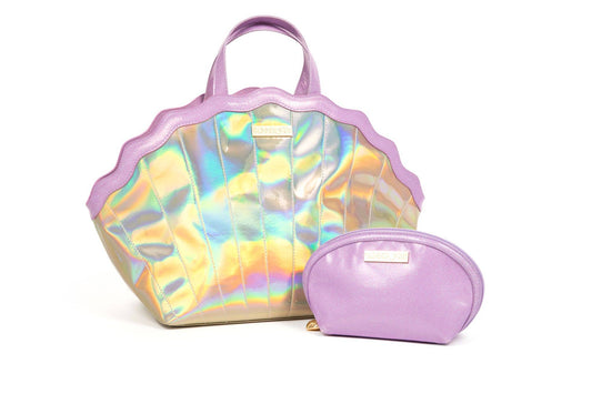 Mermaid Shell Self-Care Keepall & Purple Pearl Pouch