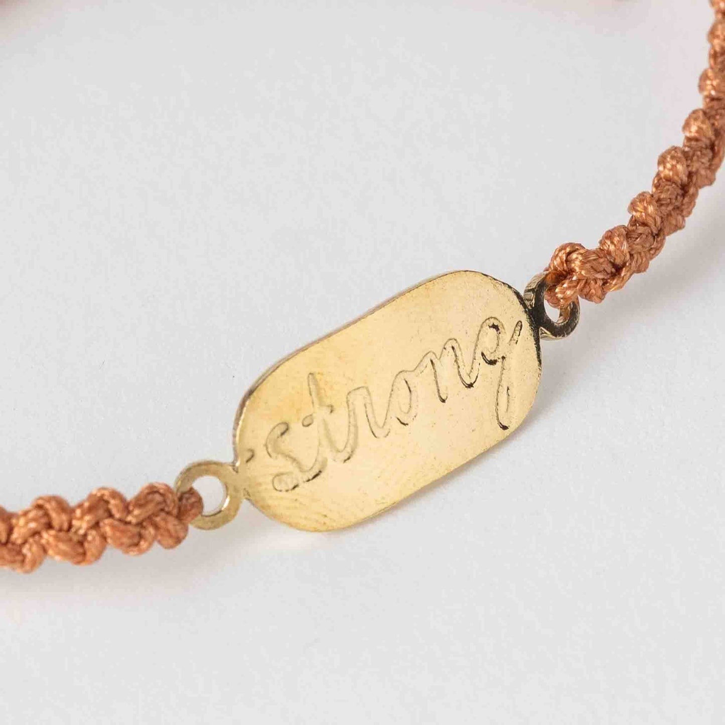 You Are Strong - handcrafted affirmation bracelet