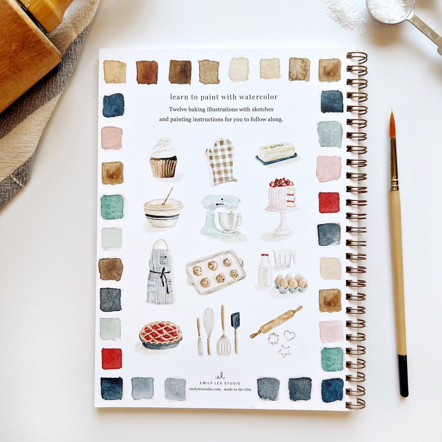 Baking watercolor workbook presale