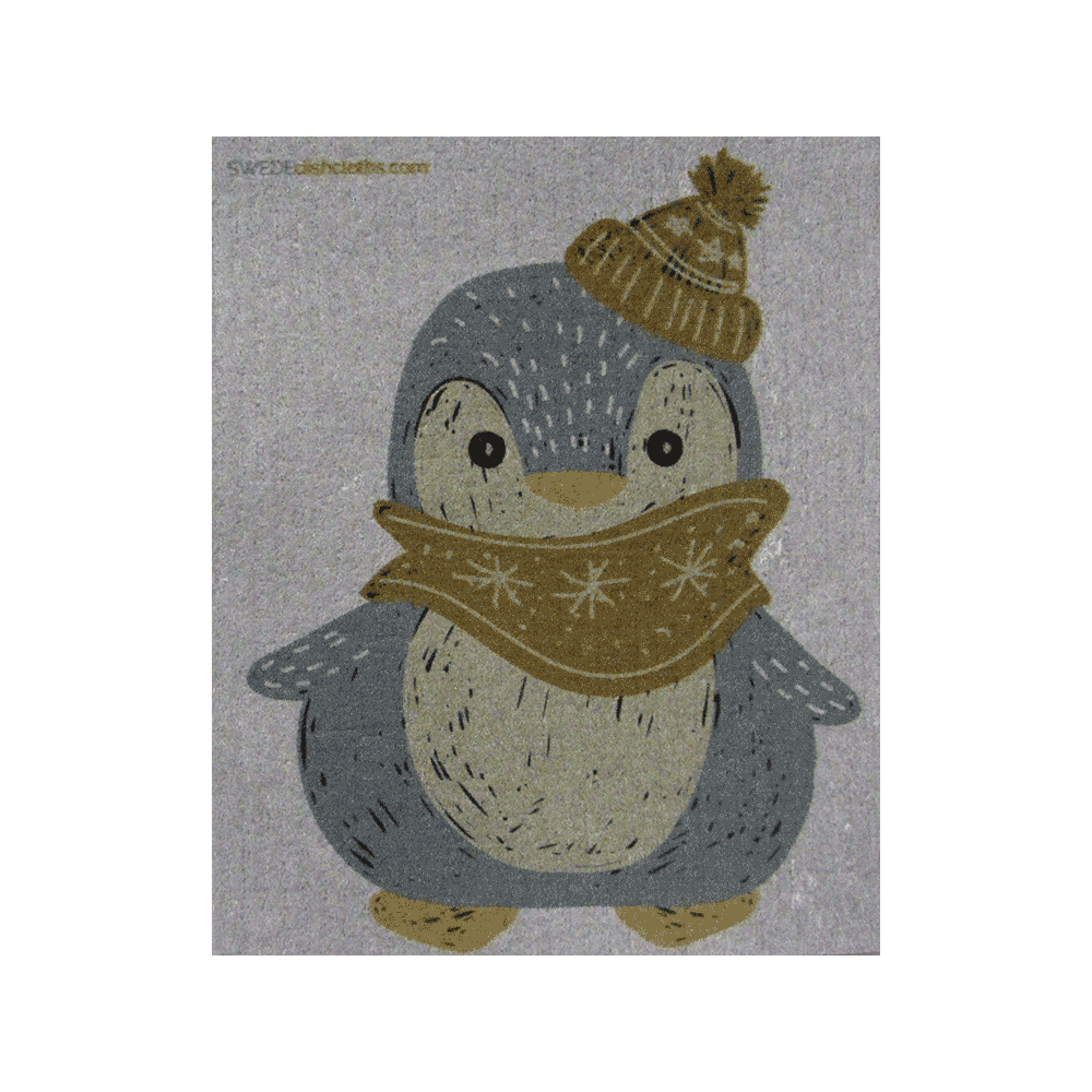 Swedish Dishcloth Winter Penguin