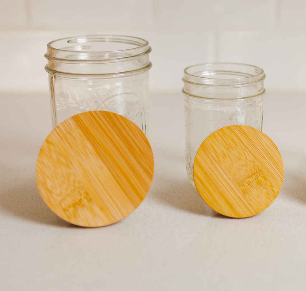 Bamboo Mason Jar Lids