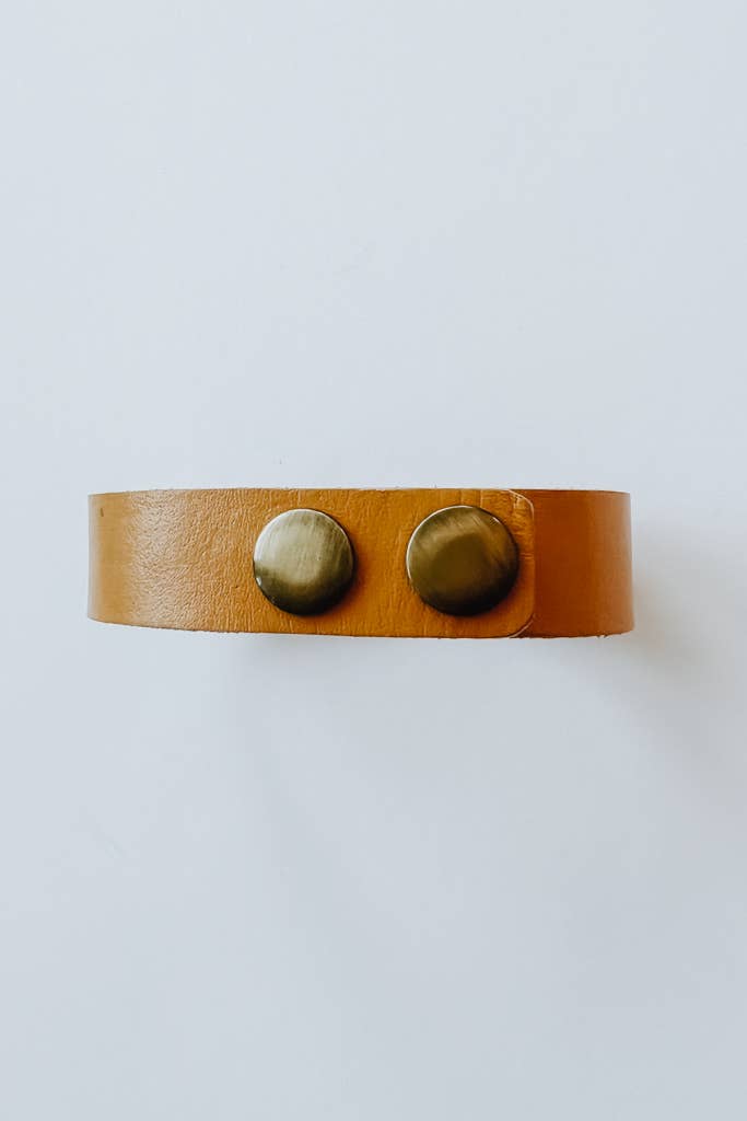 Wisdom leather bracelet