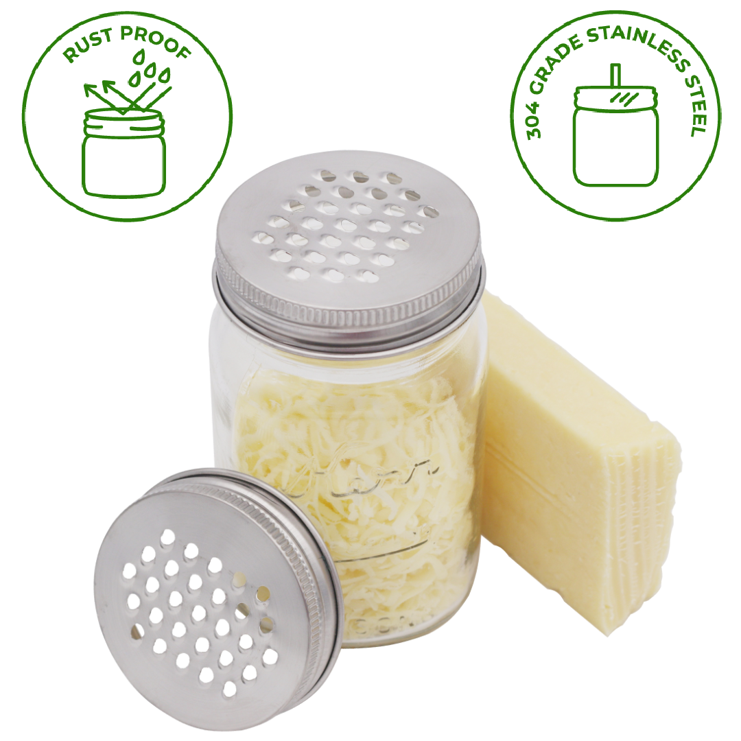 Grater / Shredder Lid for Mason Jars