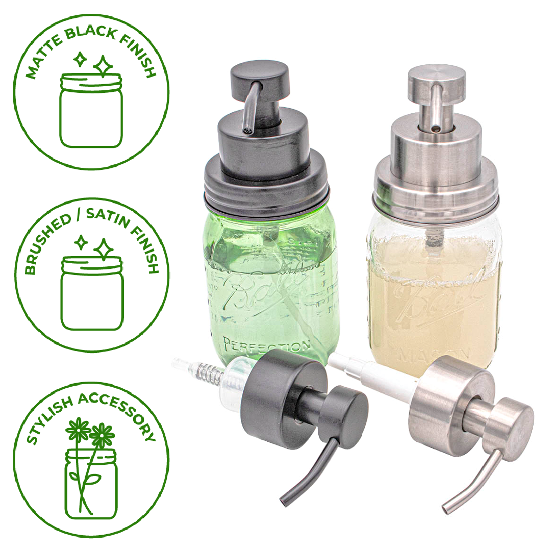 Foaming Soap Pump Dispensers for Regular Mouth Mason Jars