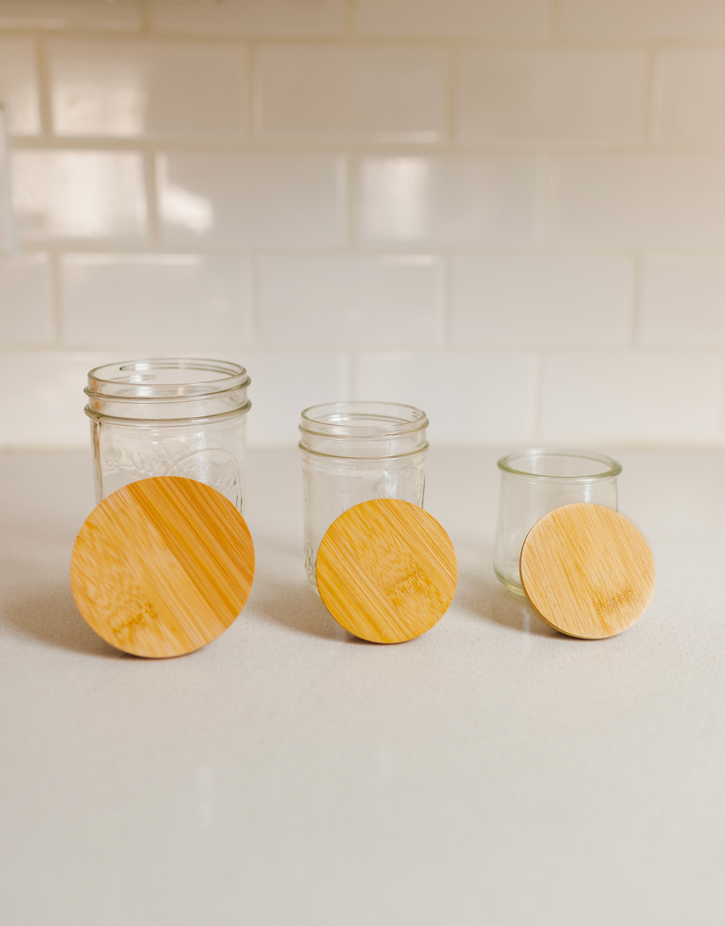 Bamboo Mason Jar Lids