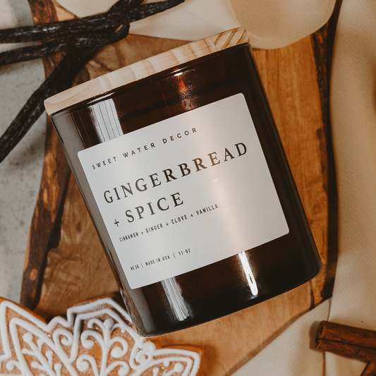 Gingerbread and Spice 11 oz Soy Candle - Christmas