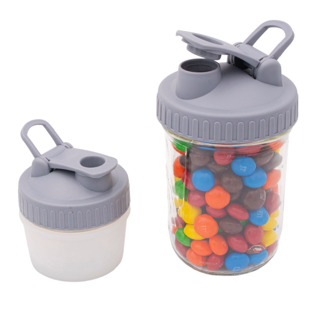 Mason Jar lids:  Pour & Store Lid with Carry Loop