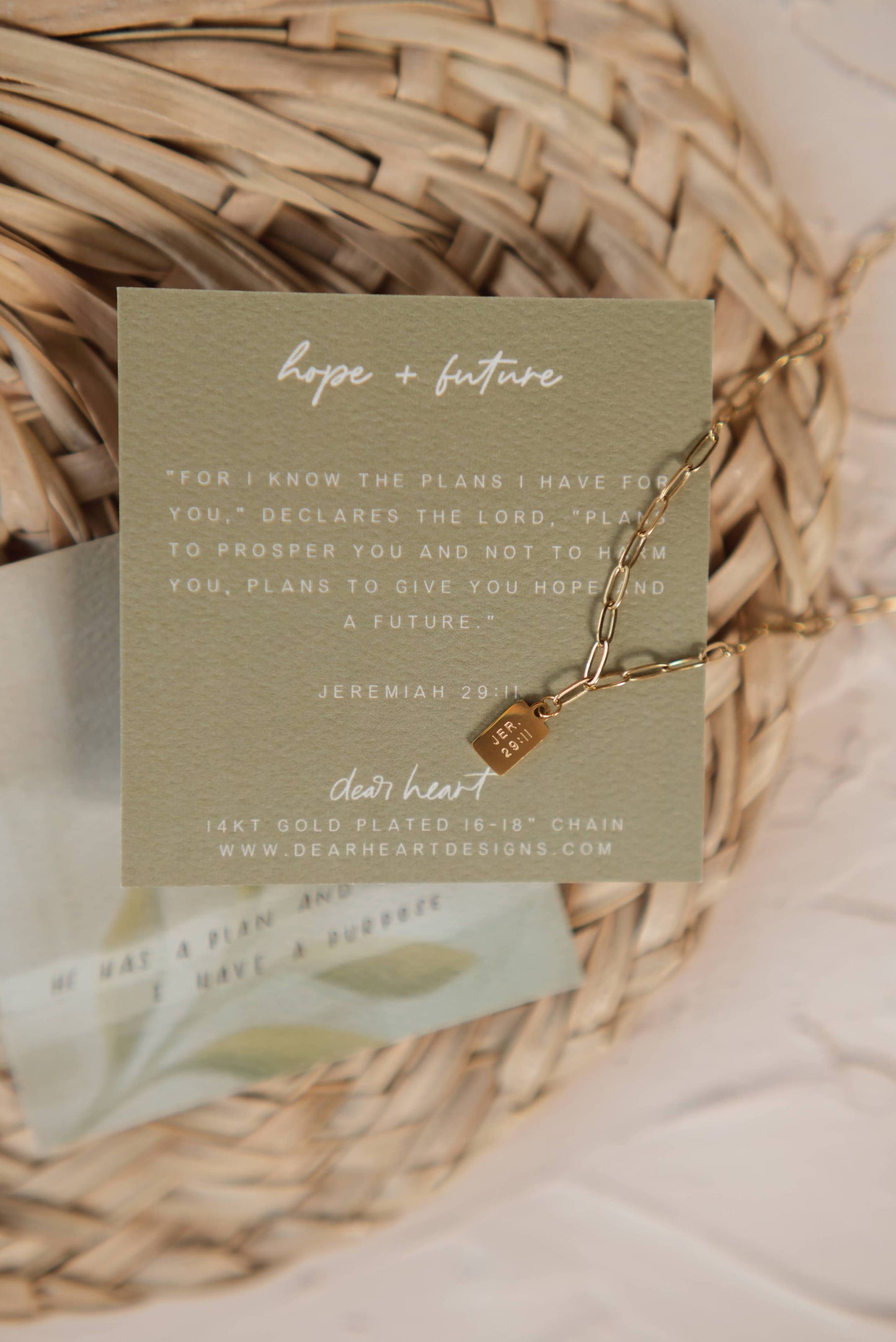 Hope + Future Mini Tag Necklace | Christian Jewelry