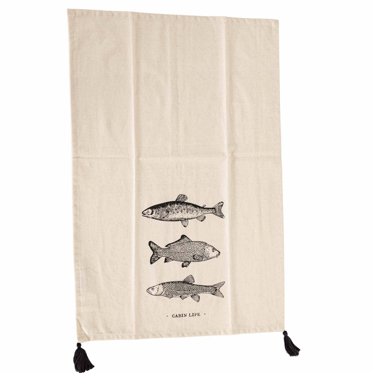 Cabin Life Fish Tea Towel