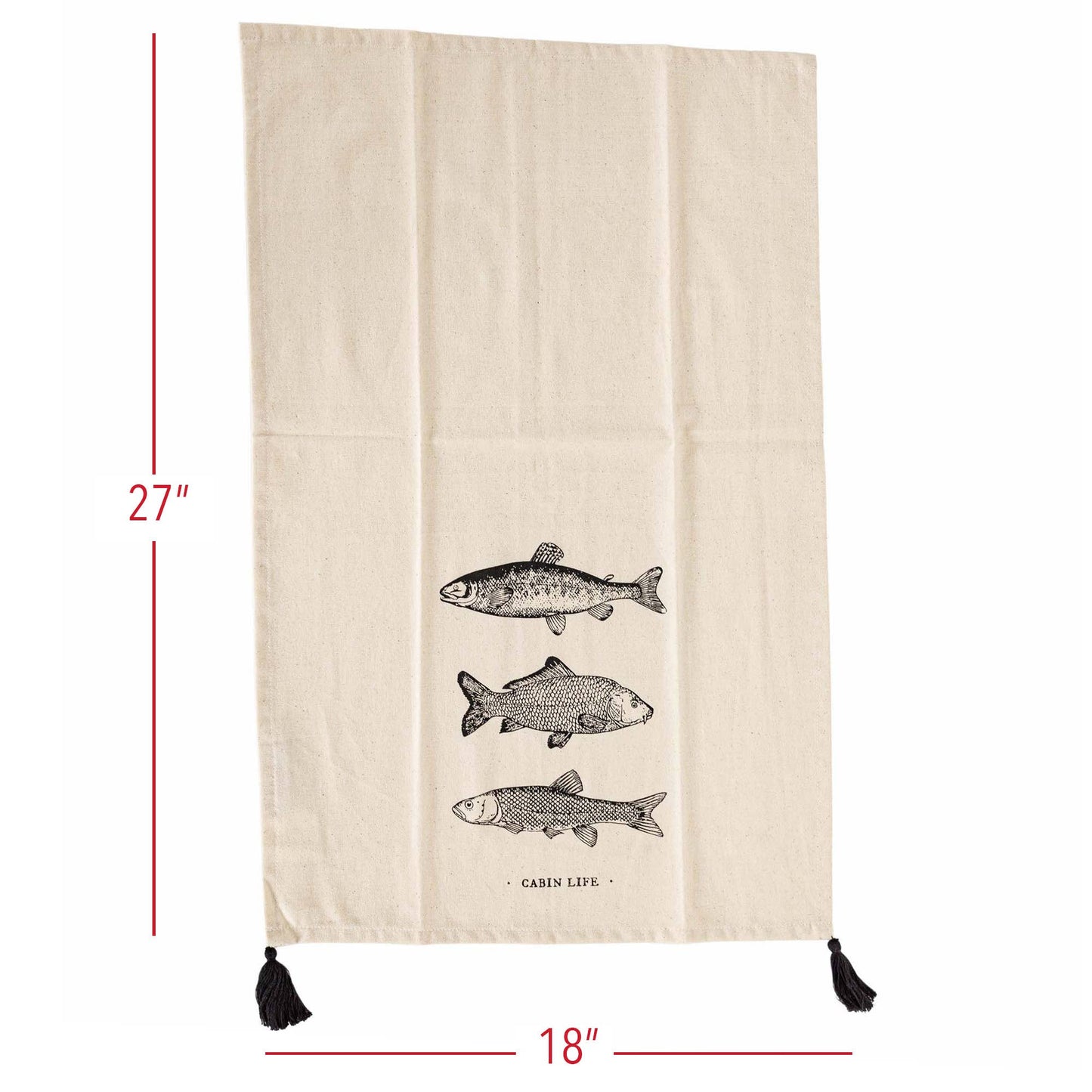 Cabin Life Fish Tea Towel