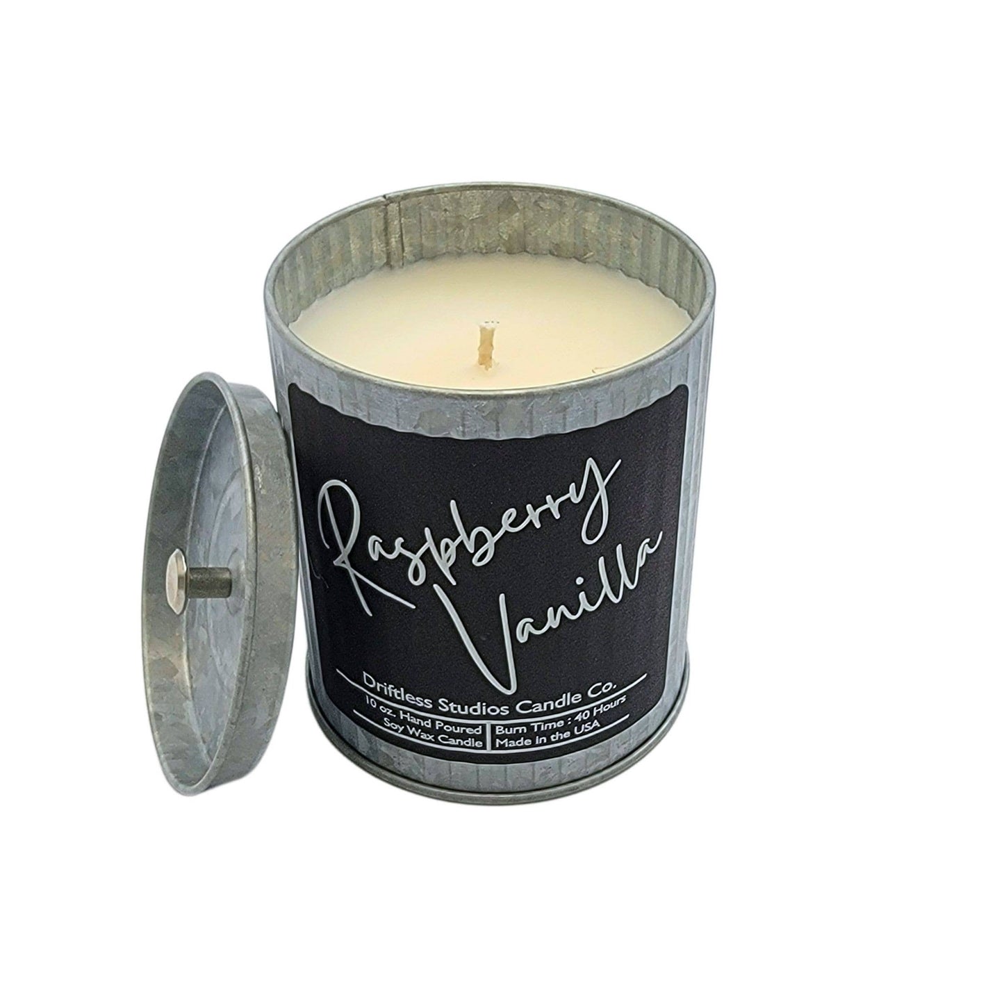 Raspberry Vanilla Soy Wax Candle Scented Farmhouse Candles