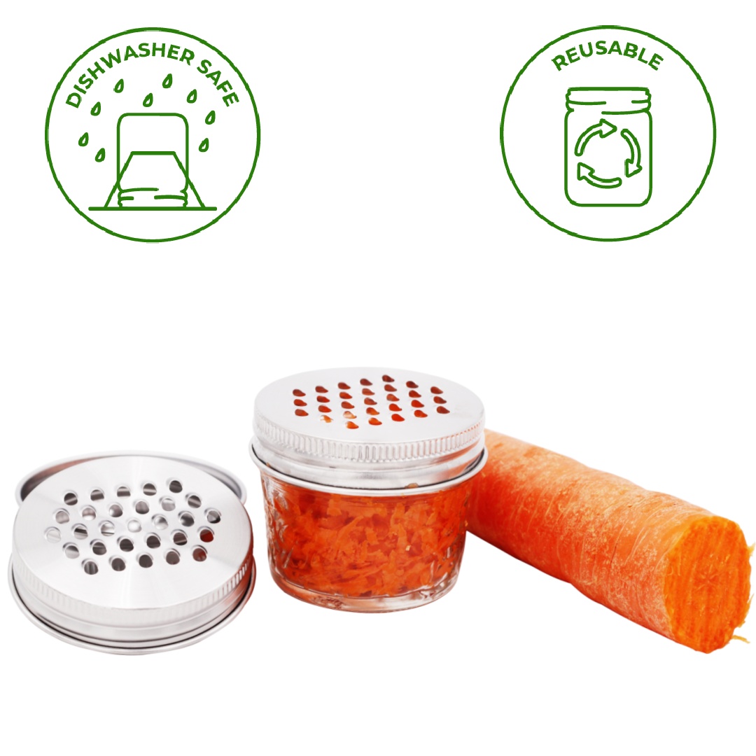 Grater / Shredder Lid for Mason Jars