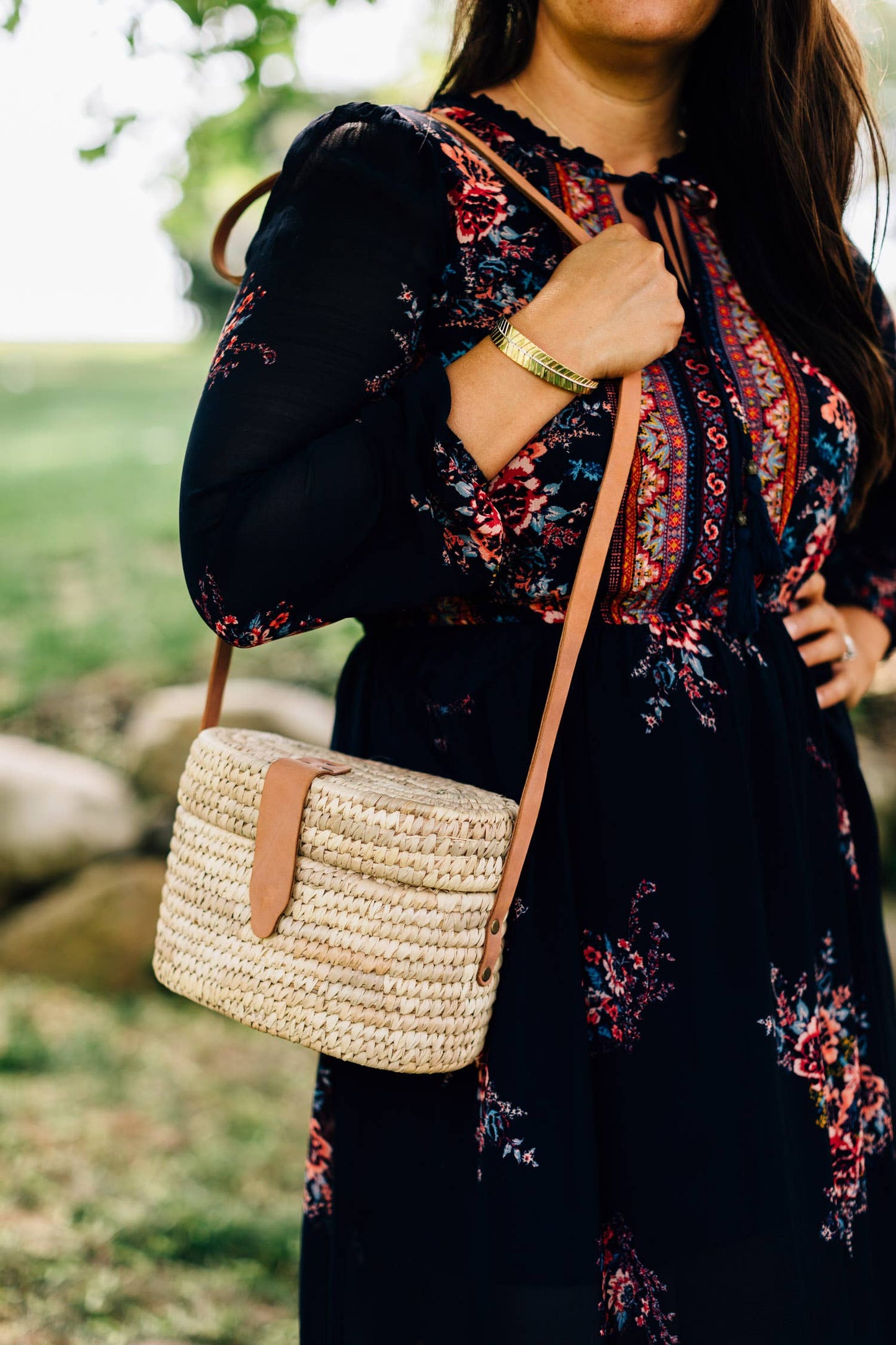 Crossbody Woven Basket Purse