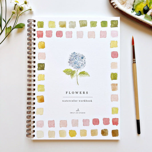 Flowers watercolor workbook presale