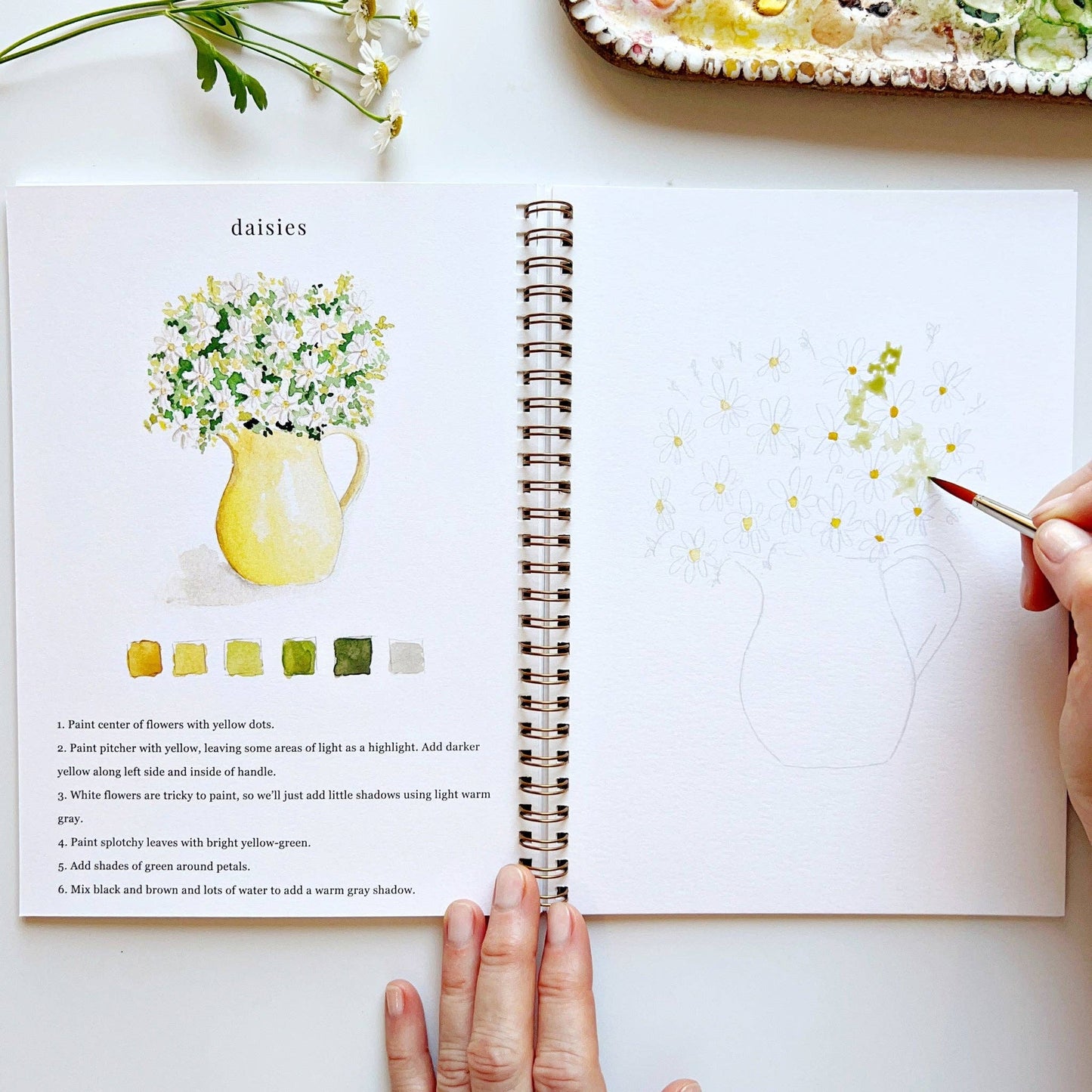 Flowers watercolor workbook presale