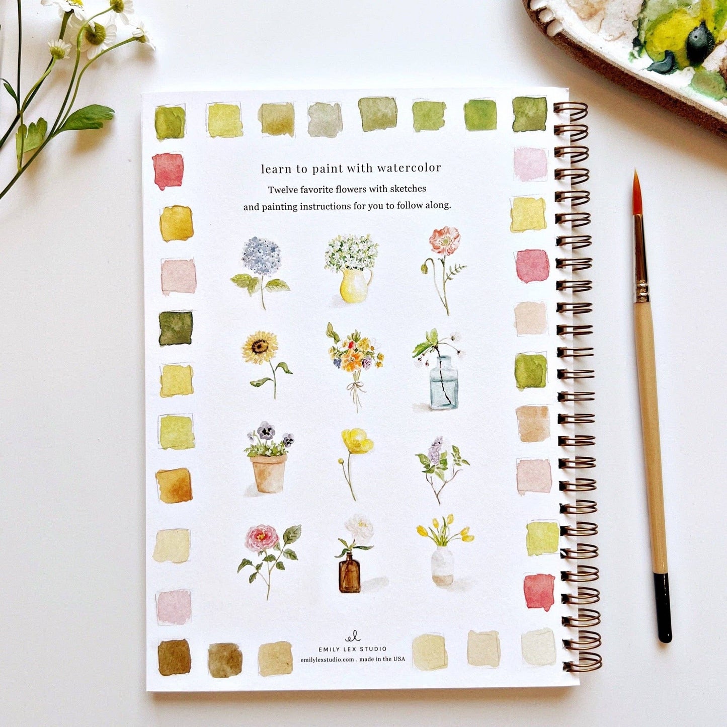 Flowers watercolor workbook presale