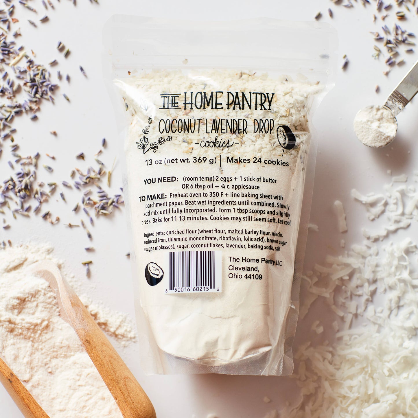 Coconut Lavender Drop Cookie Mix