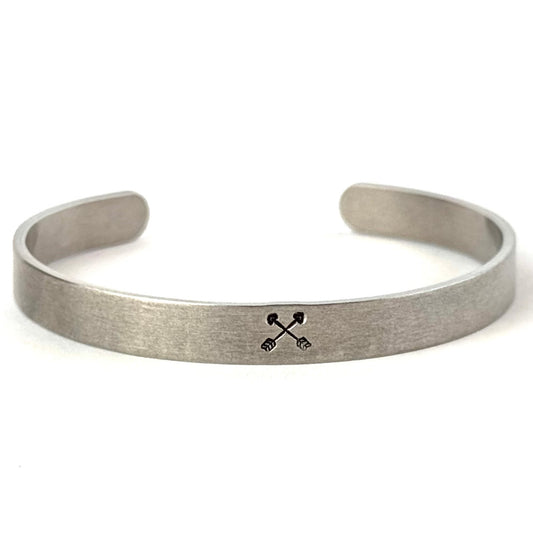 Crossed arrows friendship cuff bracelet