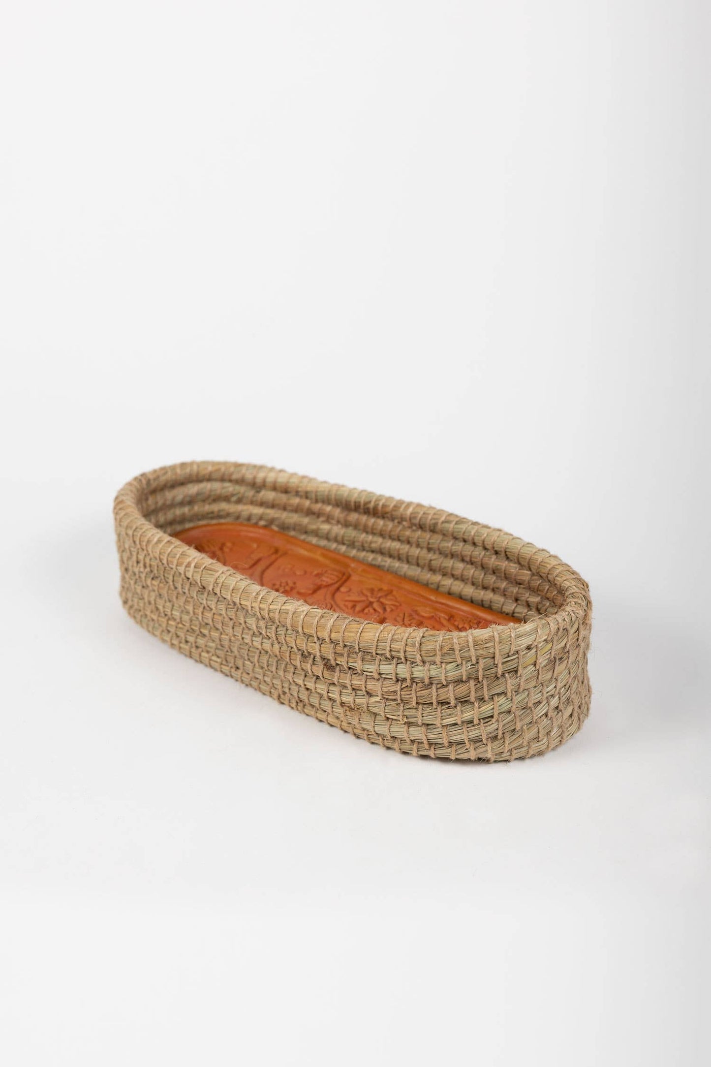 Toasty Long Bread Basket with terracotta insert