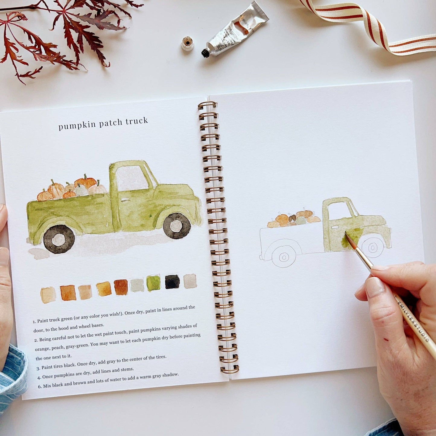 Autumn watercolor workbook presale