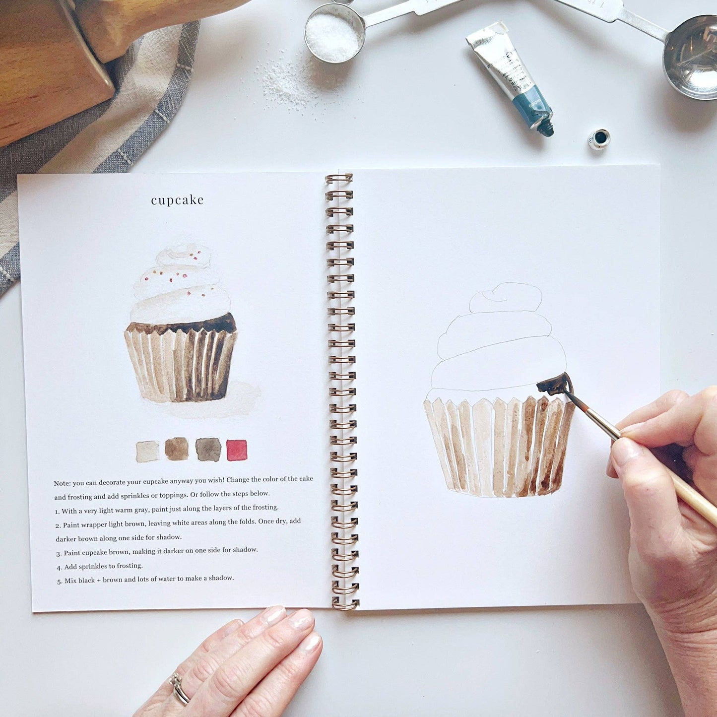 Baking watercolor workbook presale