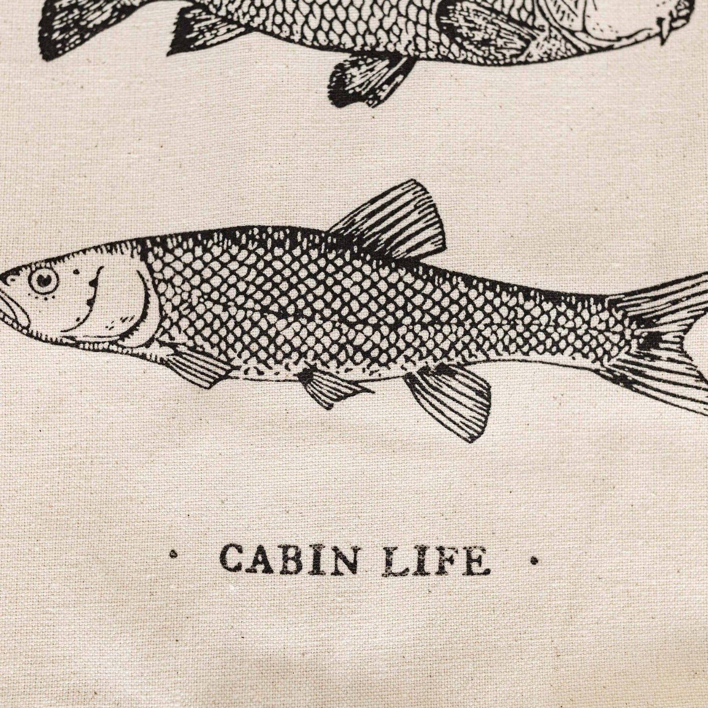 Cabin Life Fish Tea Towel