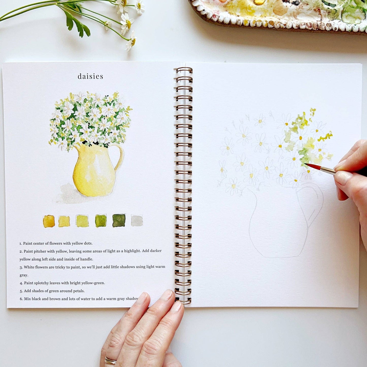 Flowers watercolor workbook presale