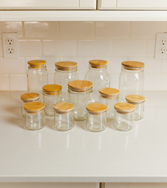 Bamboo Mason Jar Lids