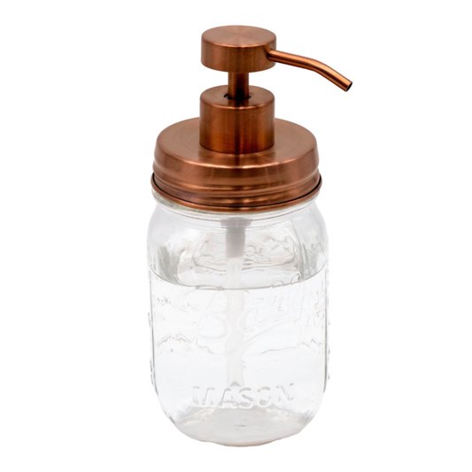 Rose Gold Soap Pump Lid Kit for Regular Mouth Mason Jars